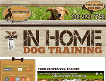 Tablet Screenshot of dogventurestraining.com